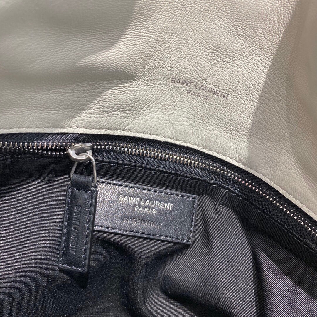 Saint Laurent LouLou Puffer Medium Quilted Lambskin Bag - Blanc Vintage 35cm
