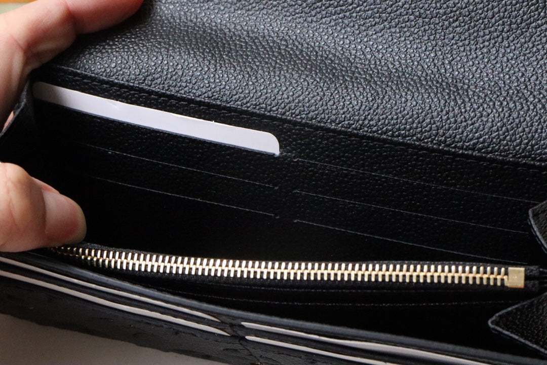 Louis Vuitton Sarah Wallet Monogram Empreinte Leather Noir Black