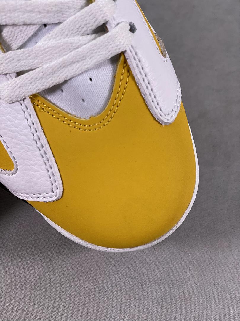 Nike Air Jordan 6 Retro "Yellow Ochre" White Black CT8529-107 Men's Sneakers
