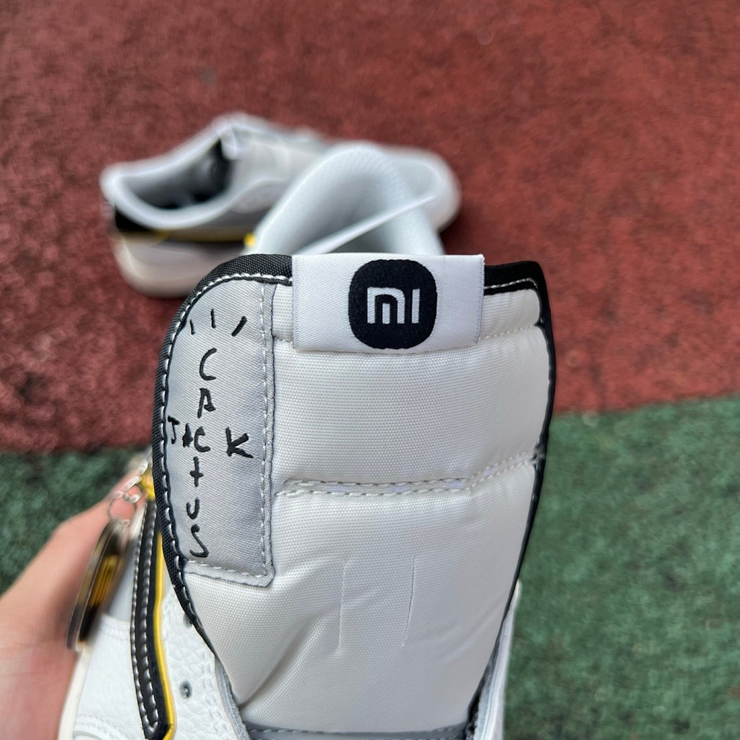 Nike Air Jordan 1 Low Xiaomi SU7 Custom Collaboration Sneakers Grey White Black Yellow