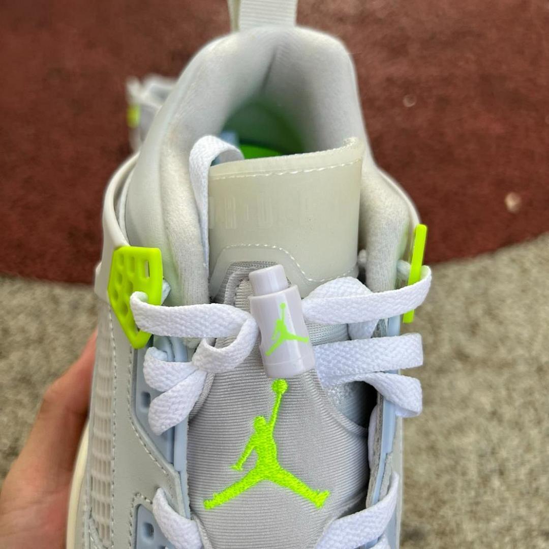 Air Jordan 4 Retro Grey Blue Elephant Print Volt