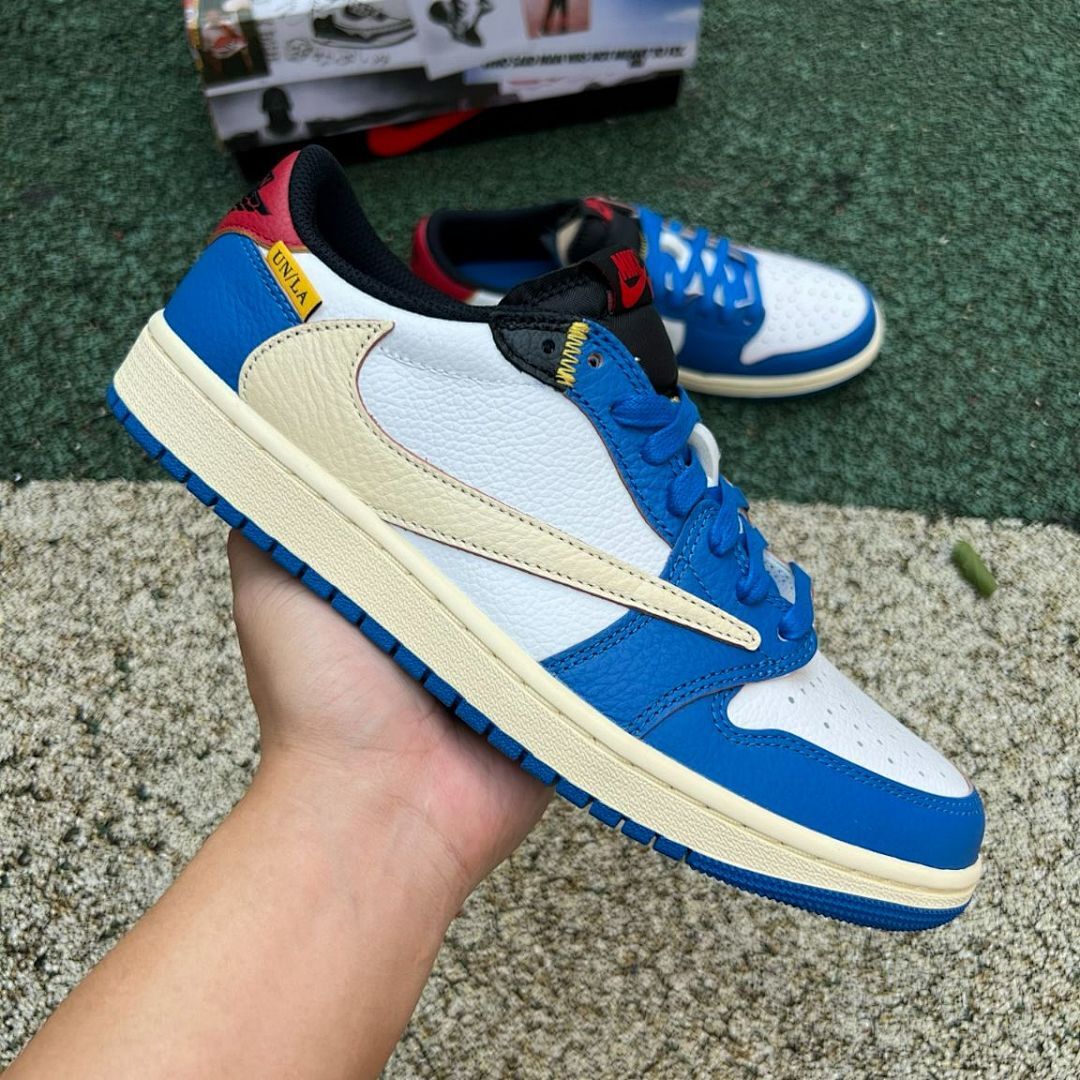 Union x Air Jordan 1 Low OG SP White University Blue Varsity Red FJ0870-100