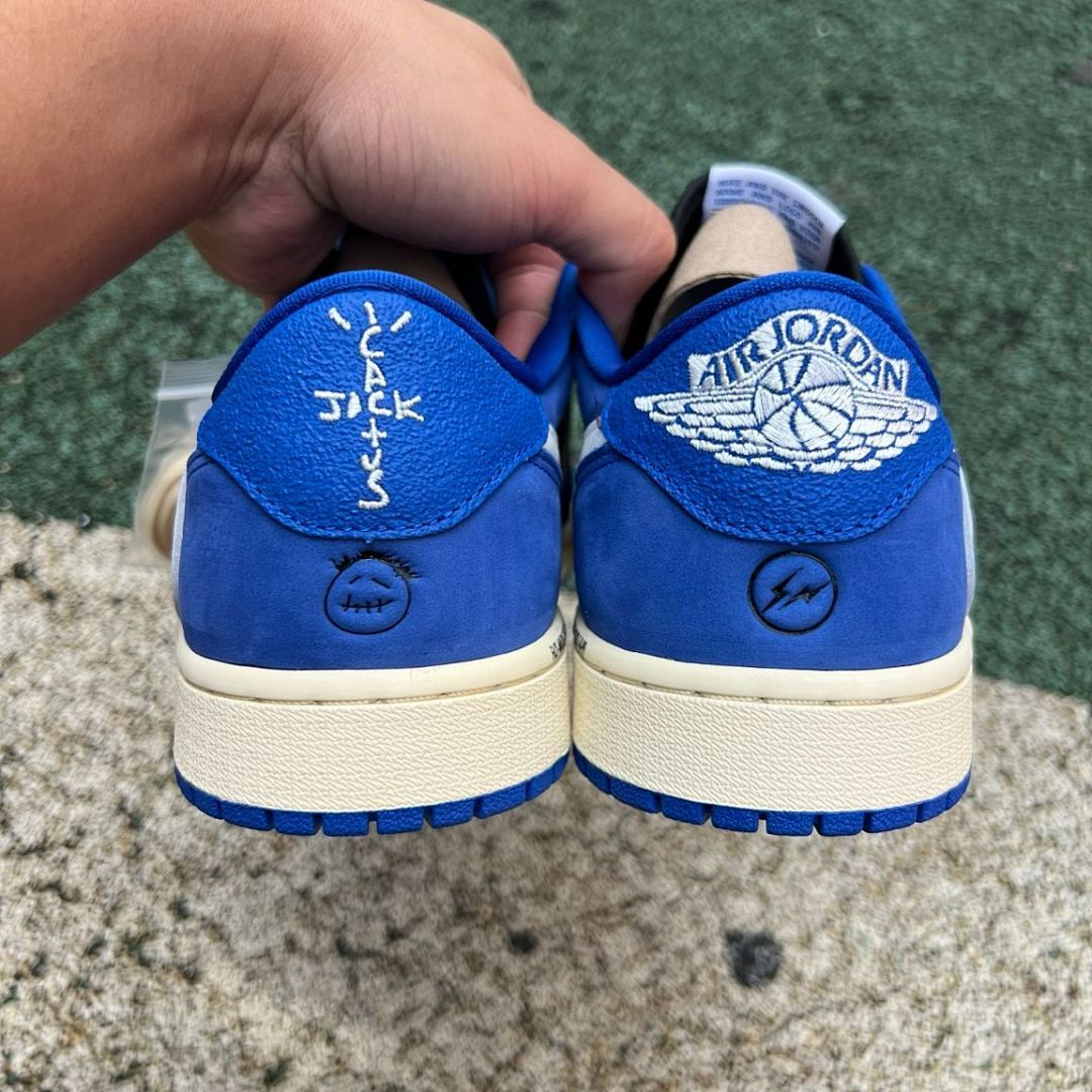 Travis Scott x fragment design x Air Jordan 1 Low OG 'Military Blue' Sample