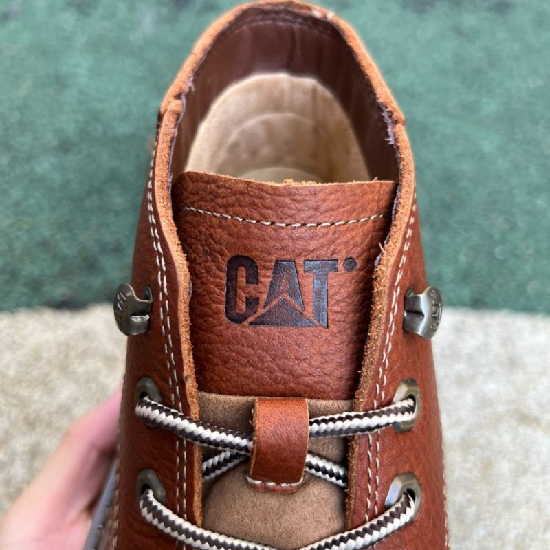 Caterpillar Men's Brown Leather Moc Toe Chukka Boots