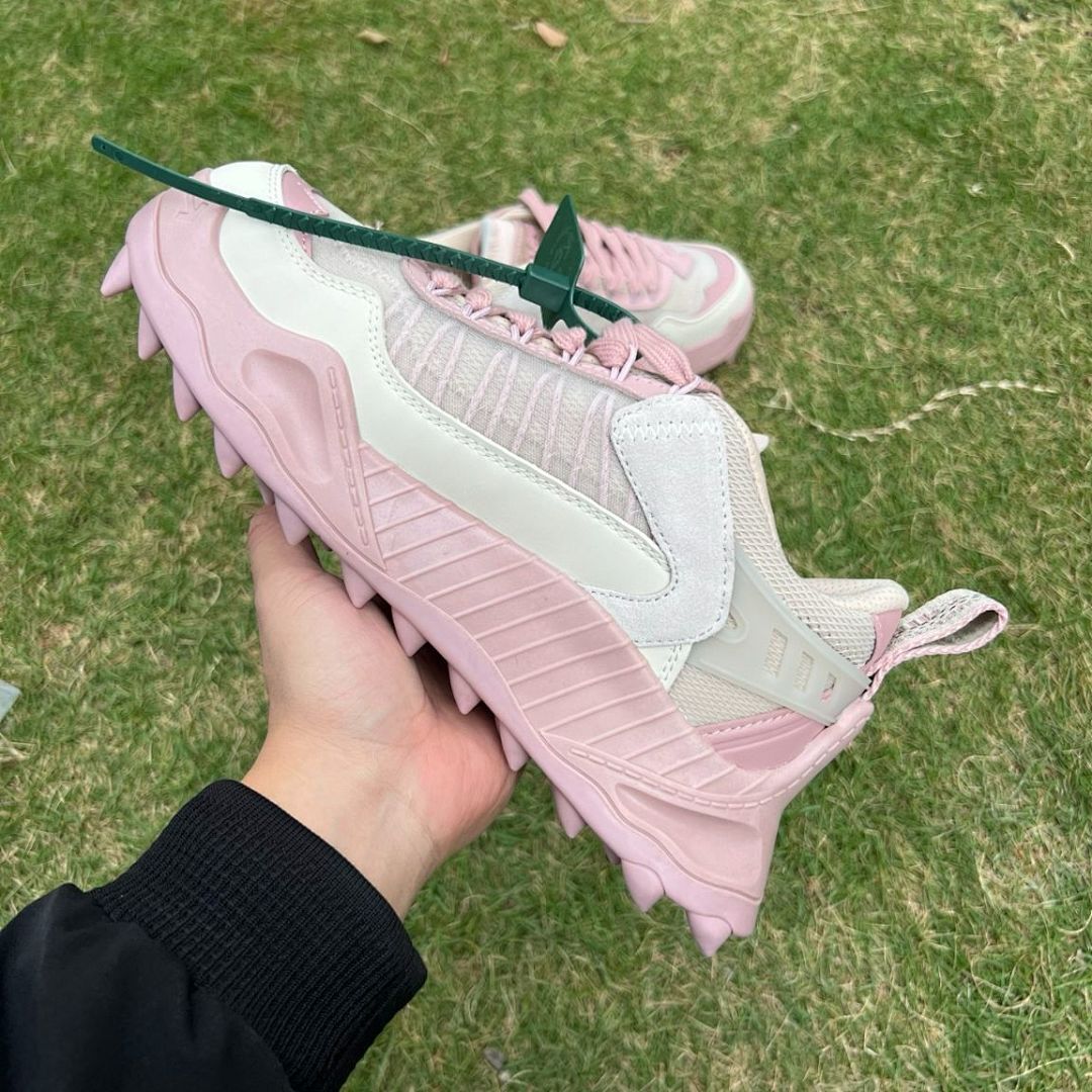Off-White ODSY-1000 Pink White Cream Luxury Designer Chunky Sneakers