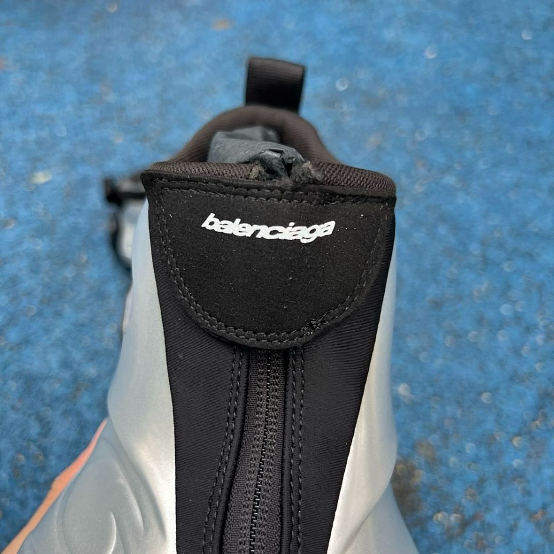 Balenciaga Zen Sneaker 617506 W1702 8100 Metallic Silver Black Luxury Designer Fashion Trainers