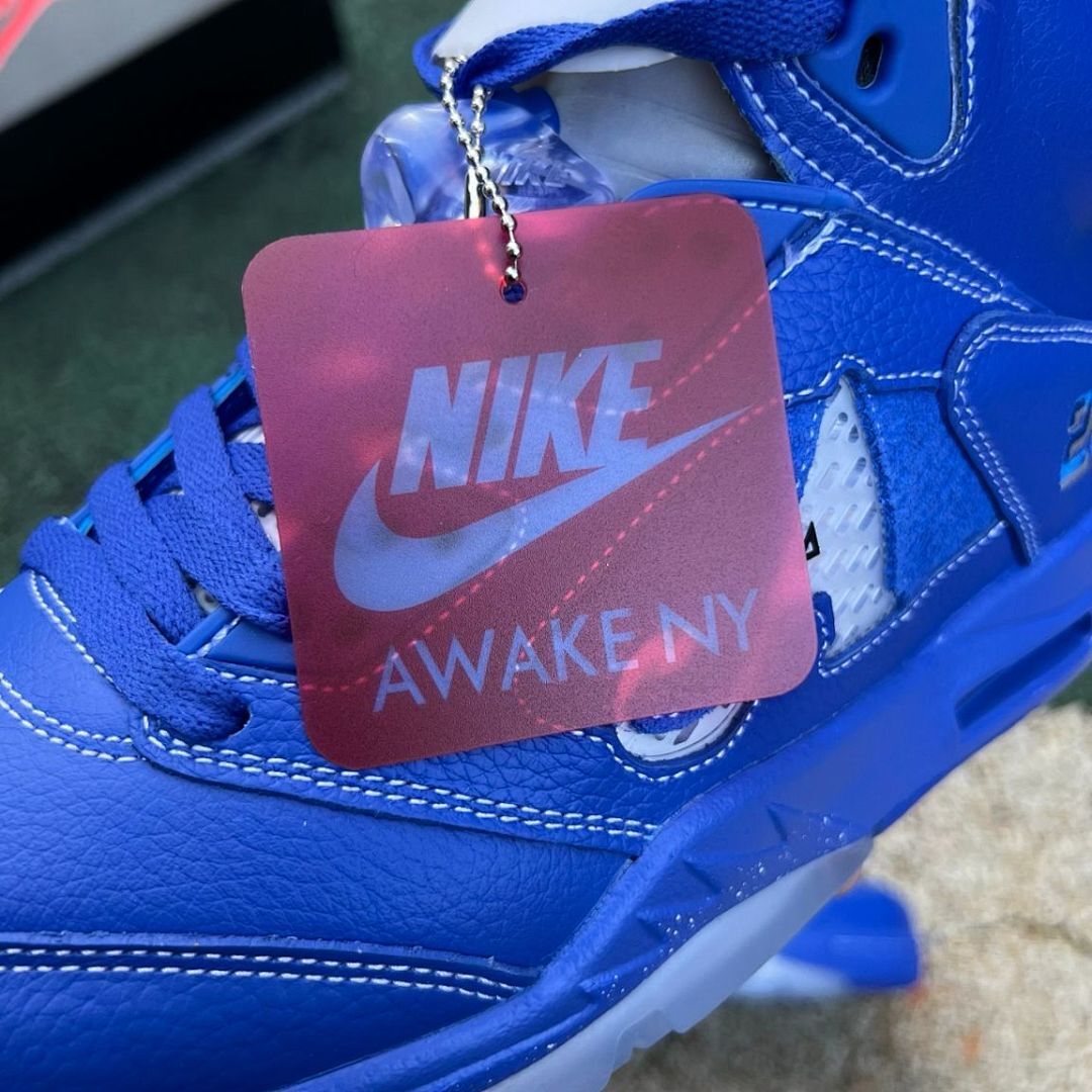 Awake NY x Air Jordan 5 Retro Sport Blue Game Royal Sneakers FJ1621-400