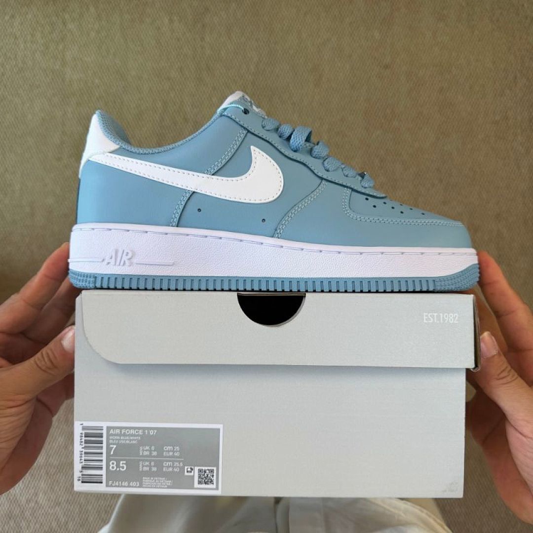 Nike Air Force 1 Low Oxygen Blue White Sneakers AF1 Shoes - Classic Light Blue Trainers for Men & Women Nike Air Force 1 Low 'Oxygen Blue' FQ8822-421