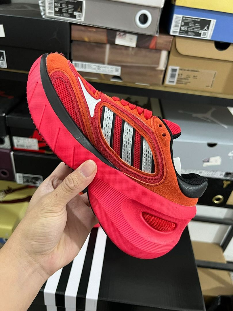 Adidas Oznova Solar Red Bright Orange Core Black HP7919 Men's Lifestyle Sneakers Shoes