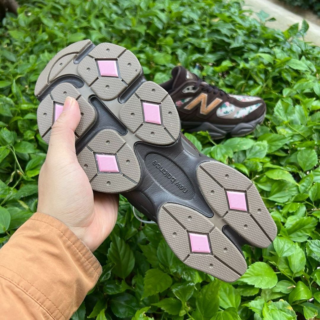 New Balance 9060 Brown Floral Multi-Color Sneakers U9060FWB