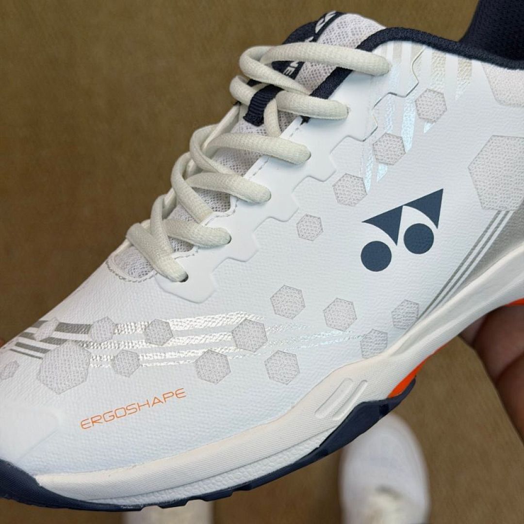 Yonex Strider Beat Badminton Shoes SHB-SB2EX White Navy Orange Ergoshape Indoor Court Sports Footwear