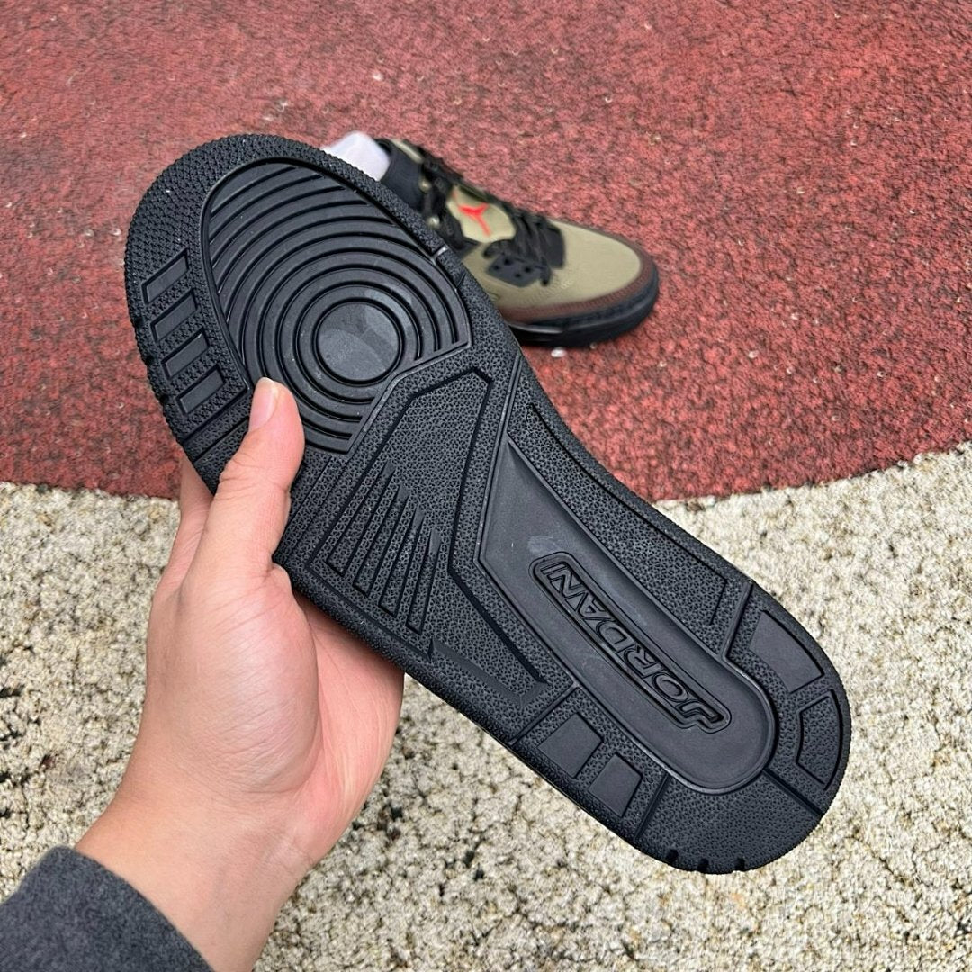 Nike Air Jordan Stay Loyal 3 FQ1750-200 Neutral Olive Black Brown Men's Lifestyle Sneakers Hybrid Elephant Print Shoes