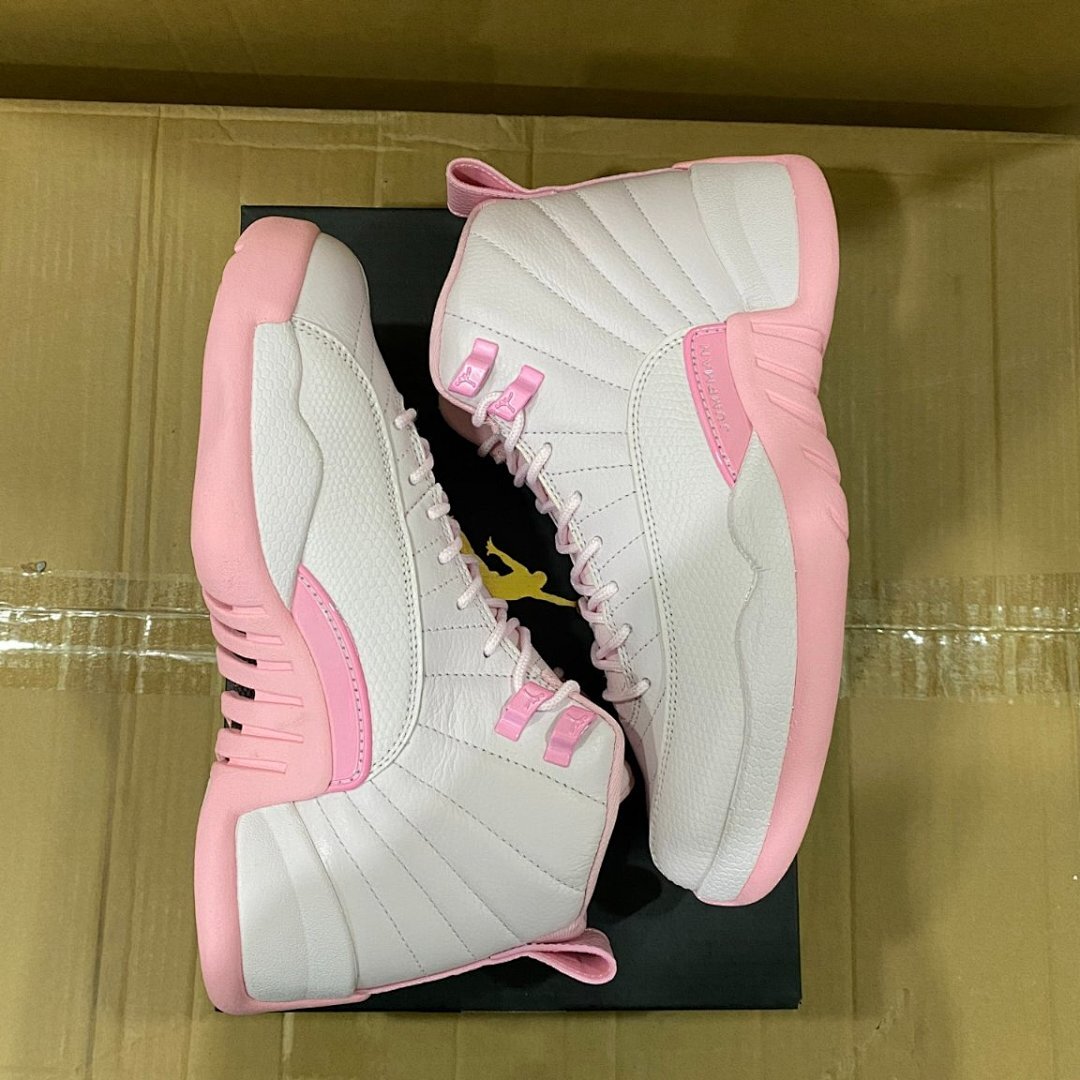 Nike Air Jordan 12 Retro GS Pearl Pink Soft Pink Grade School Sneakers 510815 600