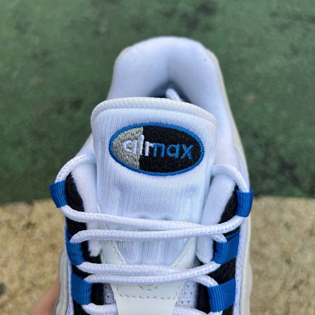 Nike Air Max 95 'Photo Blue' Men's Running Shoes Black White Grey Hyper Royal 609048-088