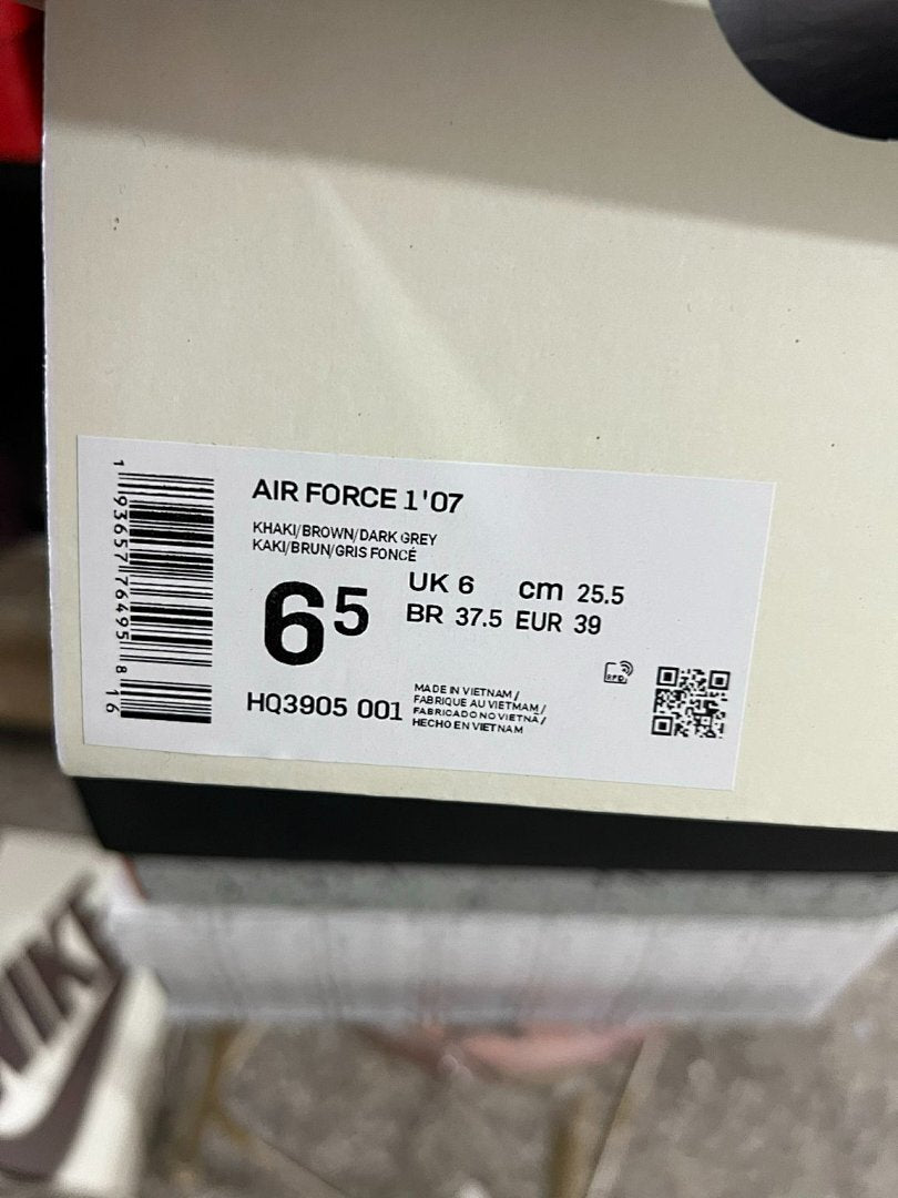 Nike Air Force 1 Low Fauna Brown Sail Light Gum Brown Shaggy Suede Leather Sneakers AF1 DV7584-100
