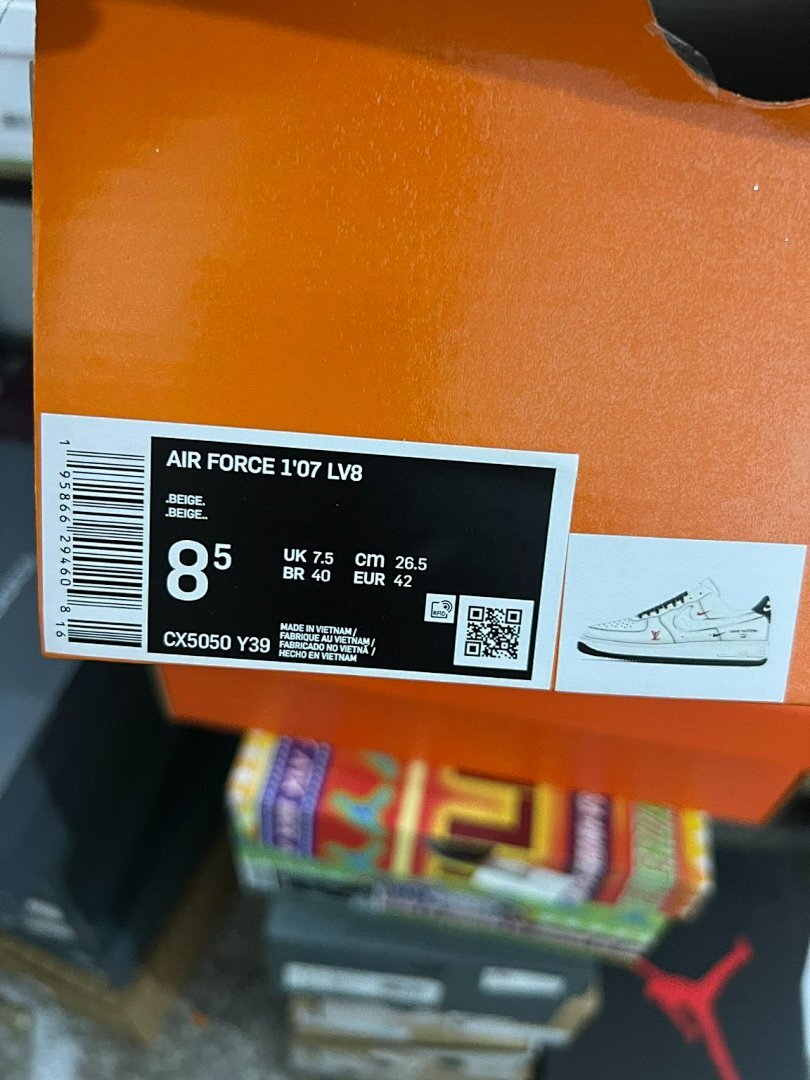 Louis Vuitton Nike Air Force 1 Low Virgil Abloh White Monogram N190 Sneakers Shoes