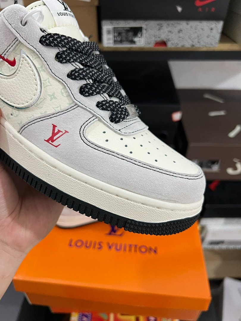 Louis Vuitton Nike Air Force 1 Low Virgil Abloh White Monogram N190 Sneakers Shoes