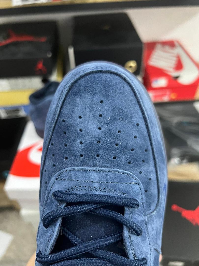 Nike Air Force 1 Mid Supreme College Navy Suede Sneakers Men's DM1703-400