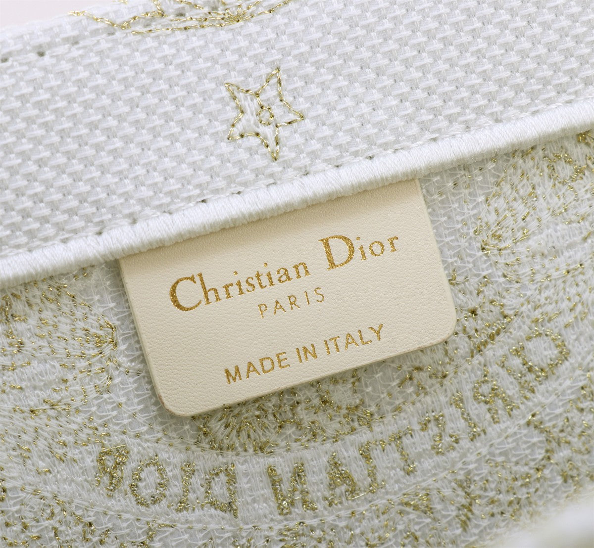 Dior Beige Embroidered Floral Toile Canvas Tote Bag with Handles