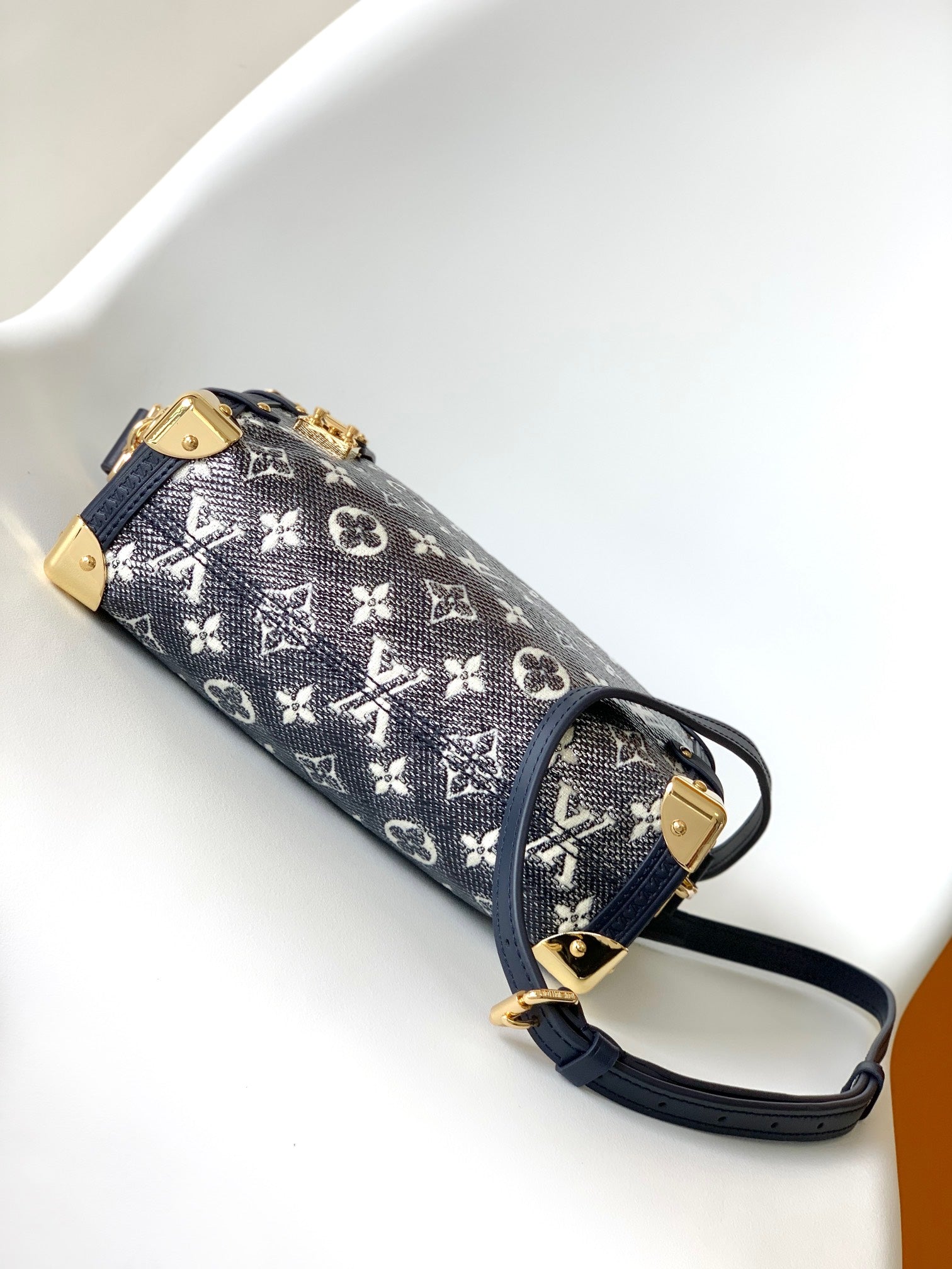 Louis Vuitton Side Trunk Monogram Denim Handbag