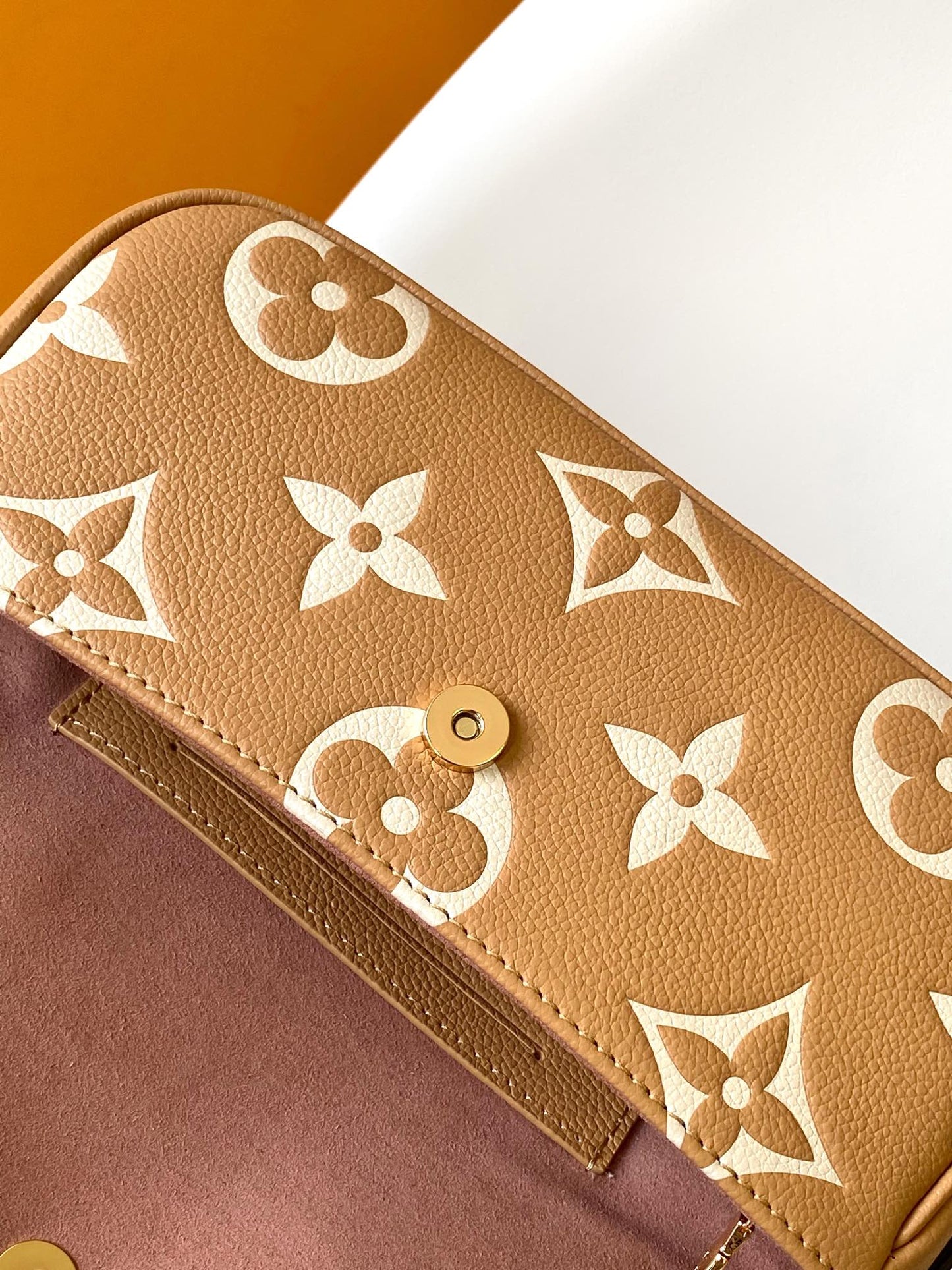 Louis Vuitton Easy Pouch on Strap Monogram Empreinte Leather - Beige
