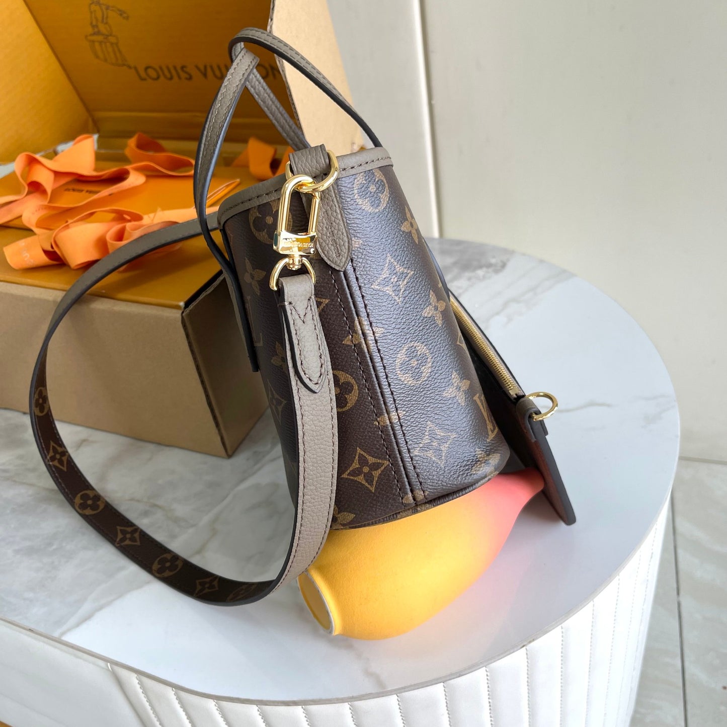 Louis Vuitton Petit Palais Handbag - Tourterelle Monogram Empreinte Leather
