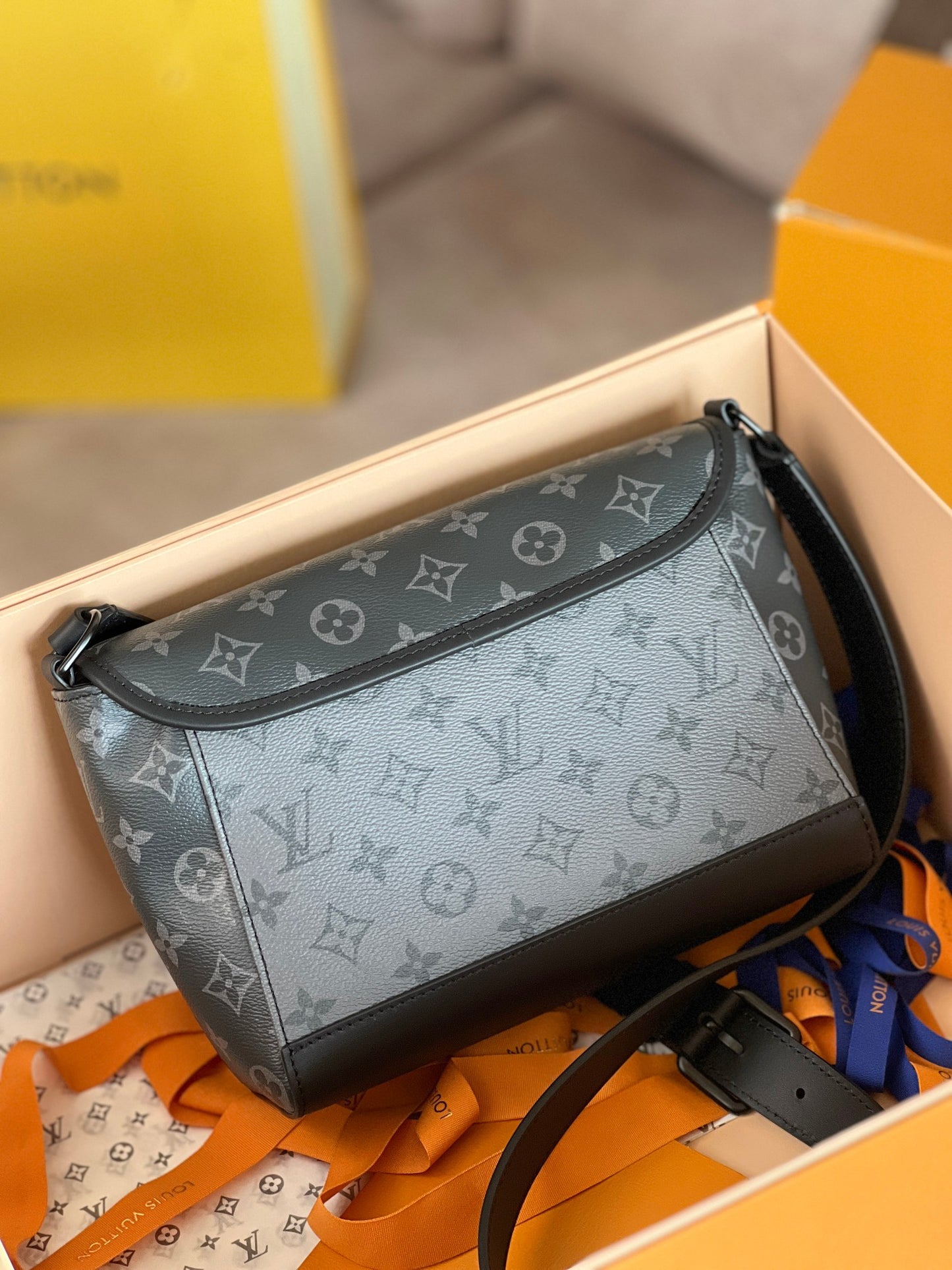 Louis Vuitton Outdoor Messenger Bag Monogram Eclipse Canvas Black