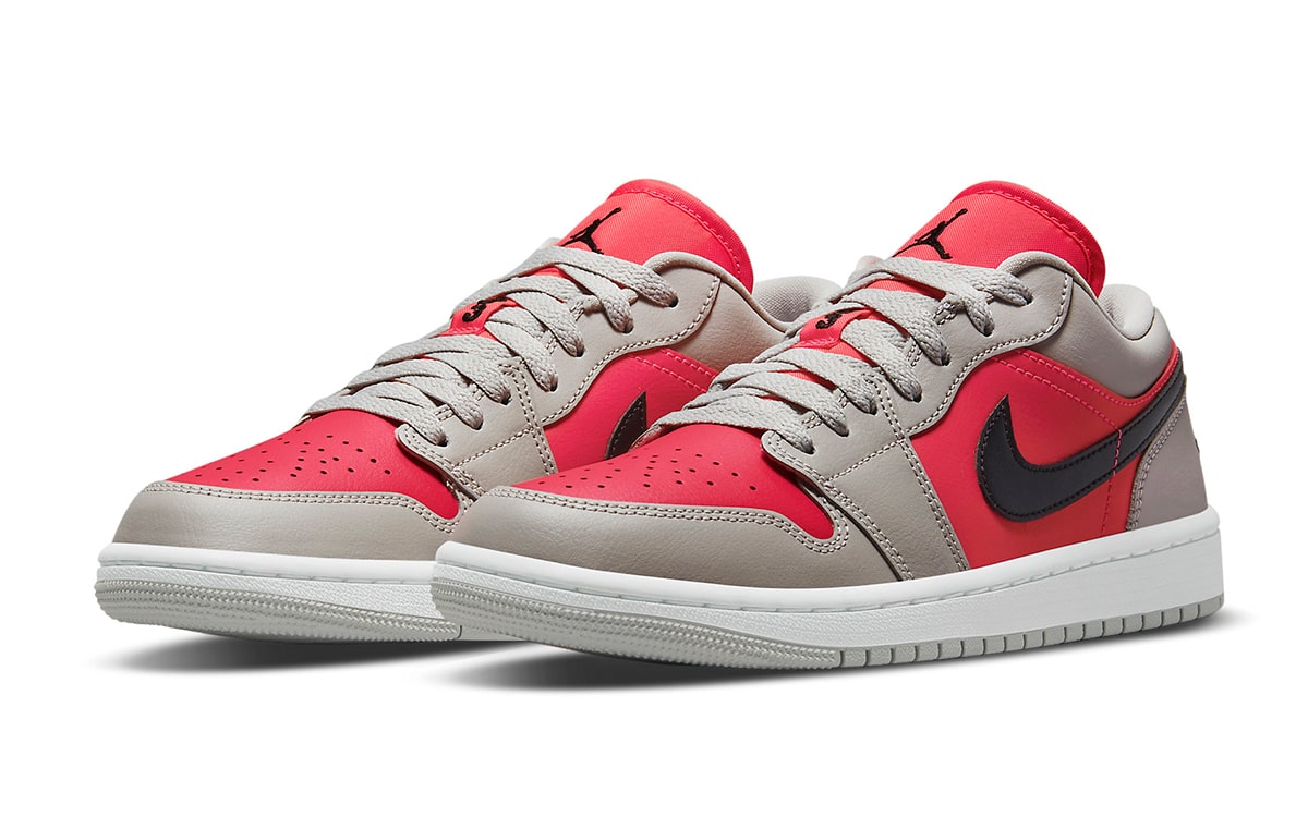 ( Women ) Air Jordan 1 Low 'Light Iron Ore Siren Red' DC0774-060