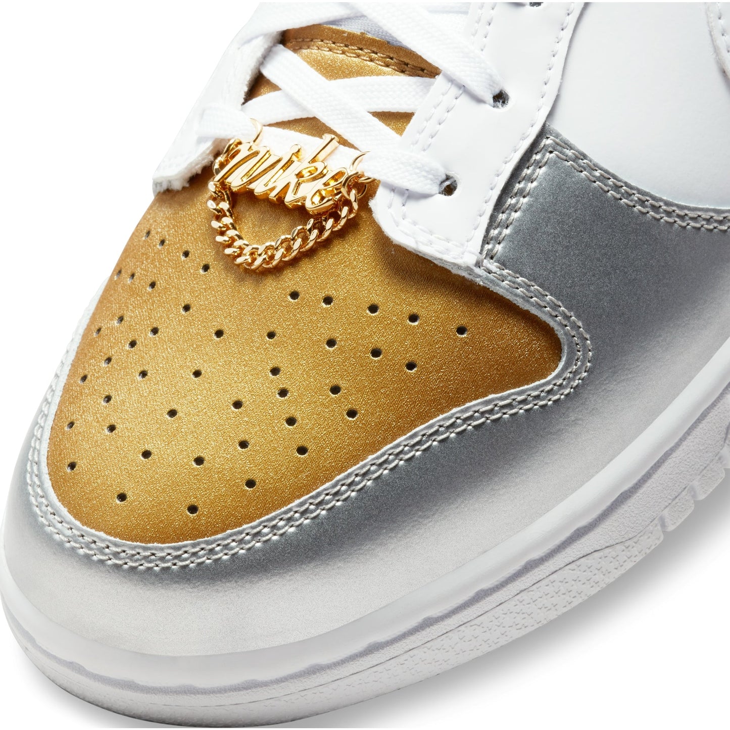 ( Women ) Nike Dunk Low SE 'White Metallic Gold Silver' DH4403-700