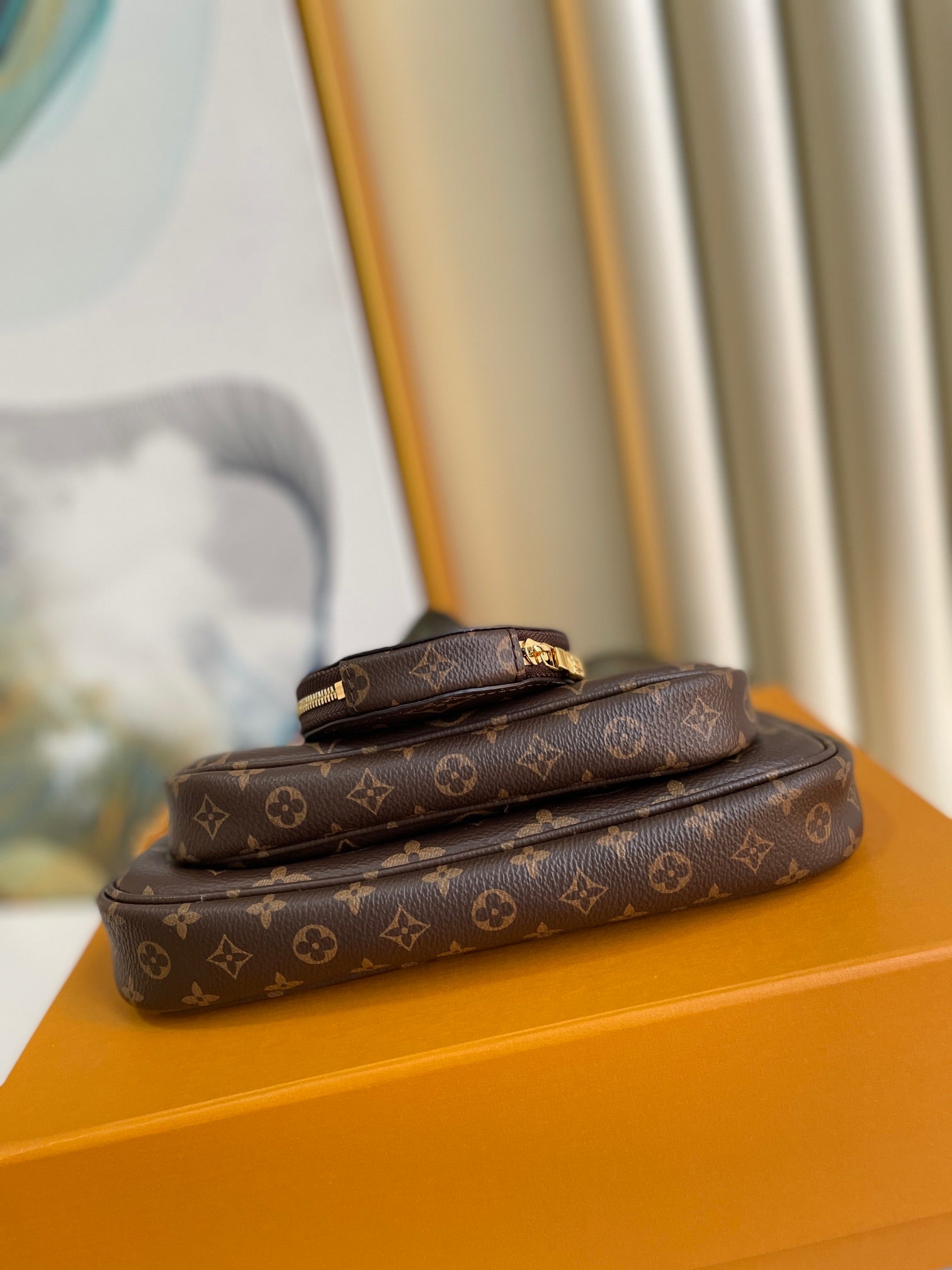 Louis Vuitton Multi Pochette Accessoires Monogram Canvas Brown Crossbody Bag