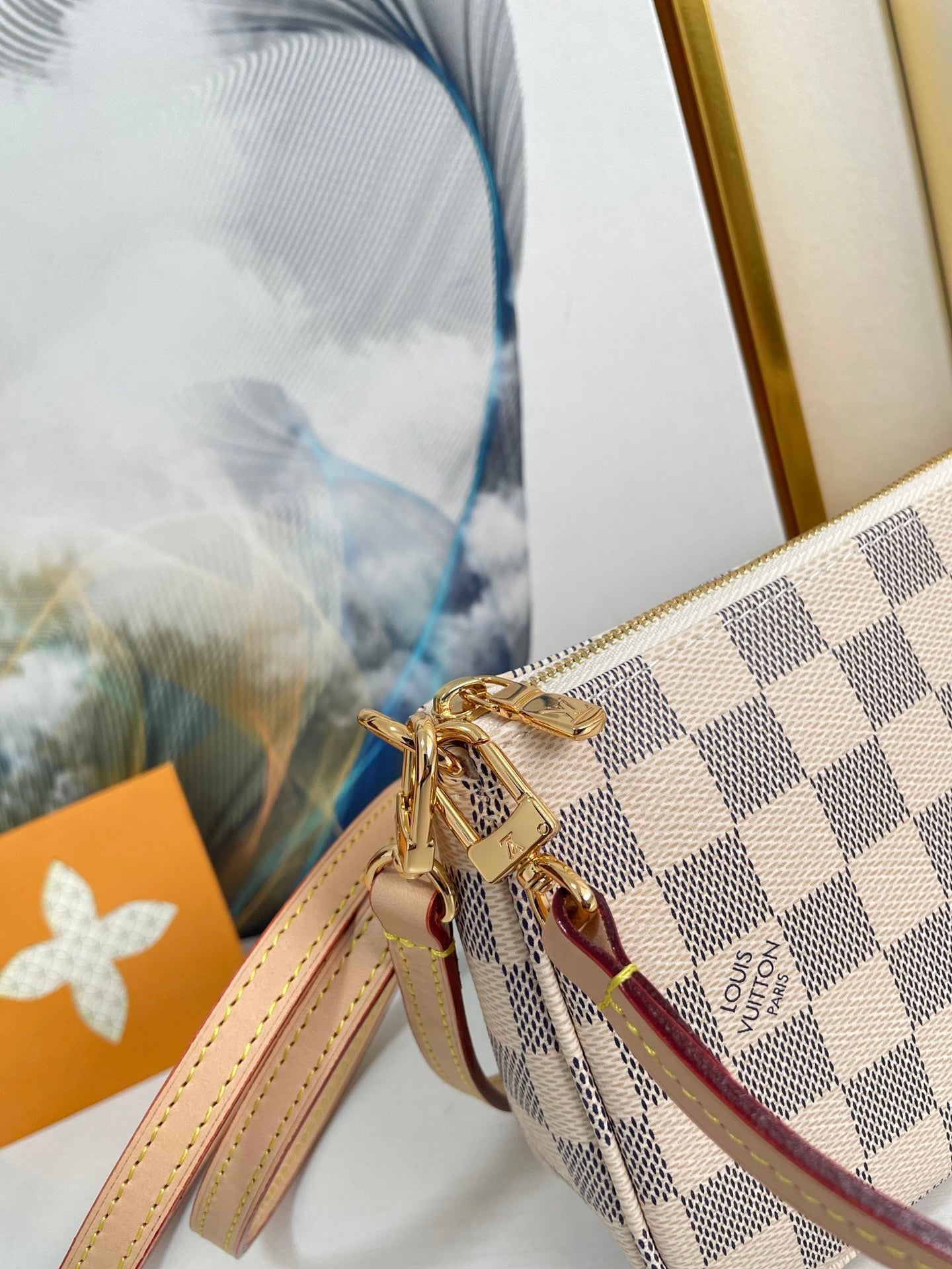 Louis Vuitton Classic Checkered Canvas Mini Shoulder Bag for Women