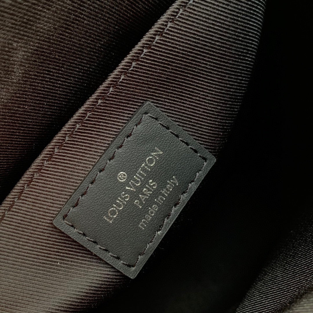 Louis Vuitton Petit Sac Plat Monogram Eclipse Canvas Mini Tote Bag