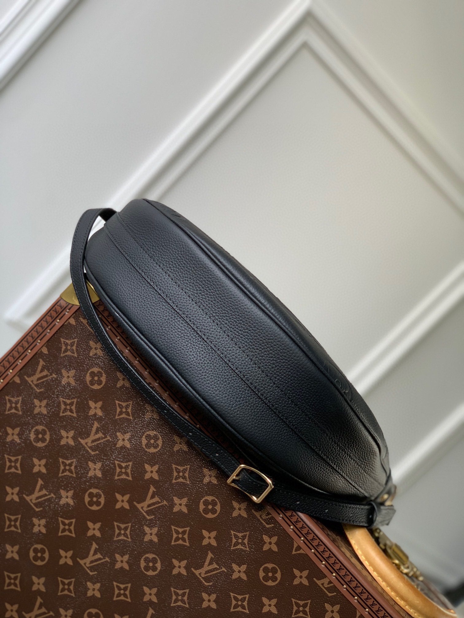 Louis Vuitton Loop Handbag Monogram Empreinte Leather Black