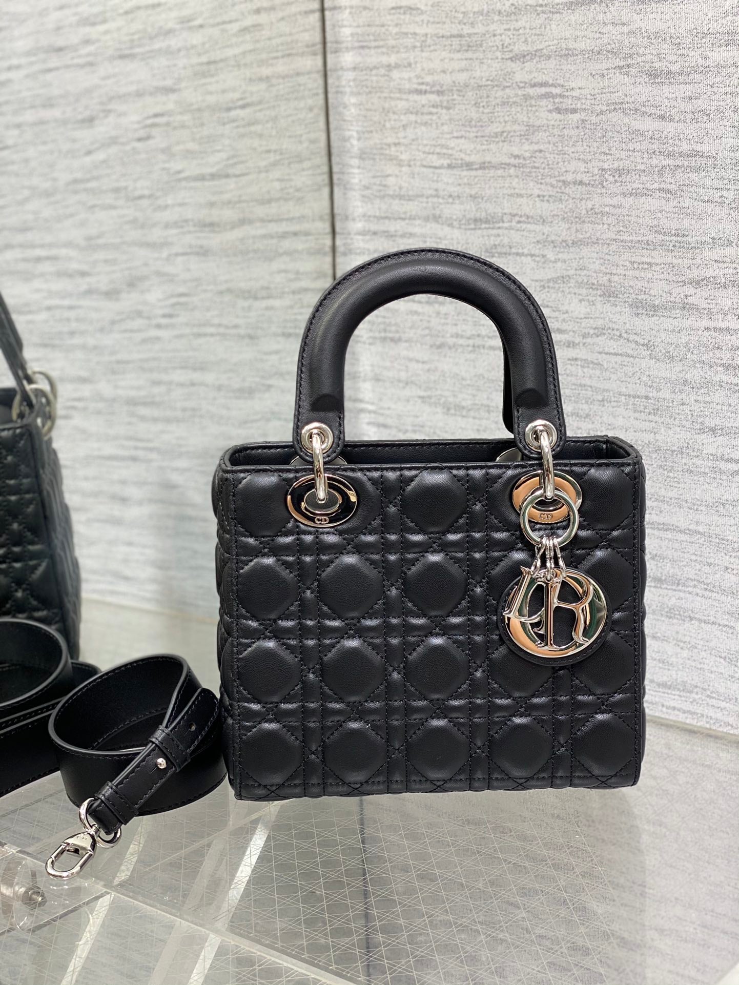 Christian Dior Small Lady Dior My ABCDior Bag - Black Cannage Lambskin