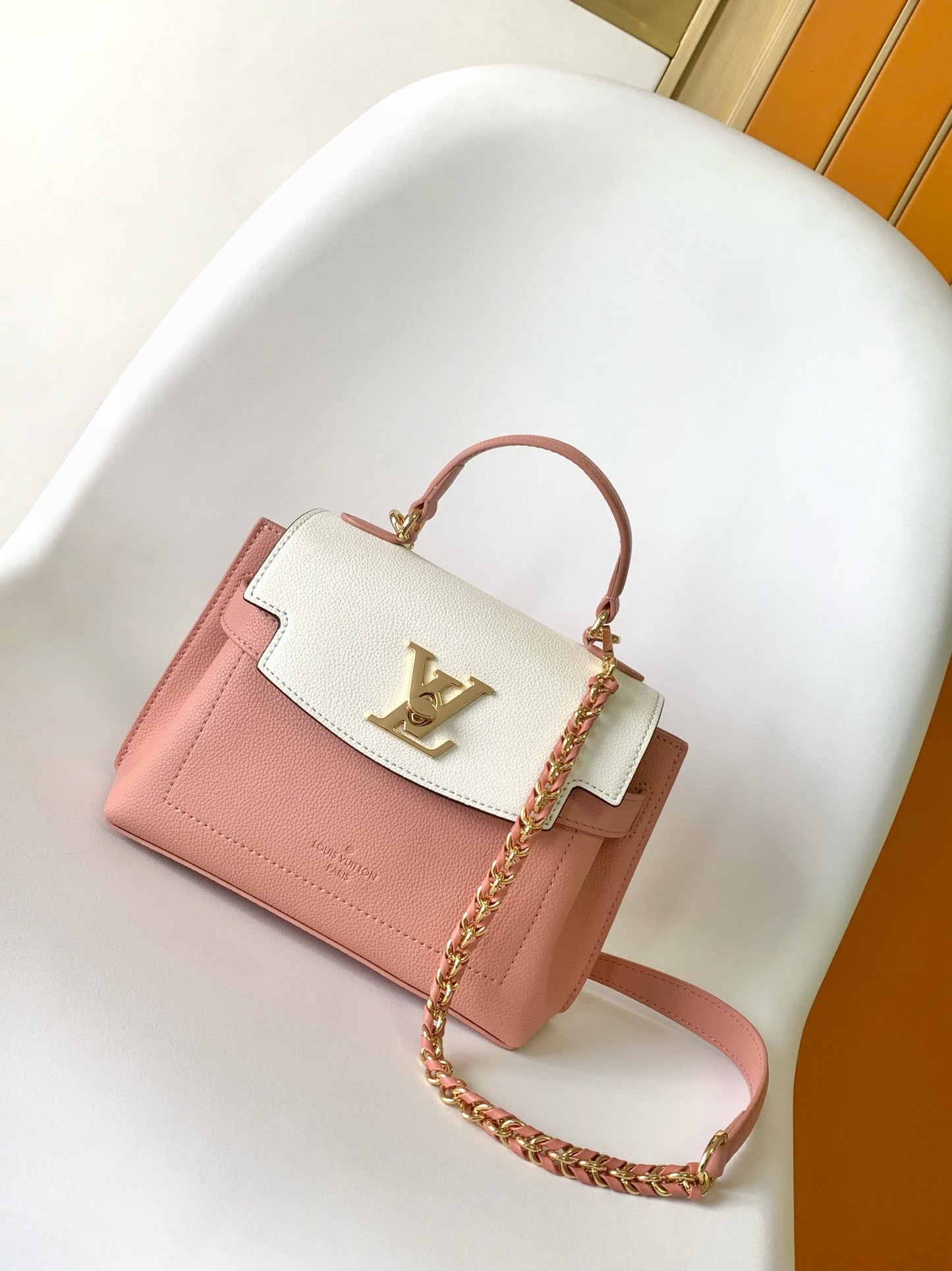 Louis Vuitton Capucines BB Bicolor Taurillon Leather Handbag - Pink and Cream