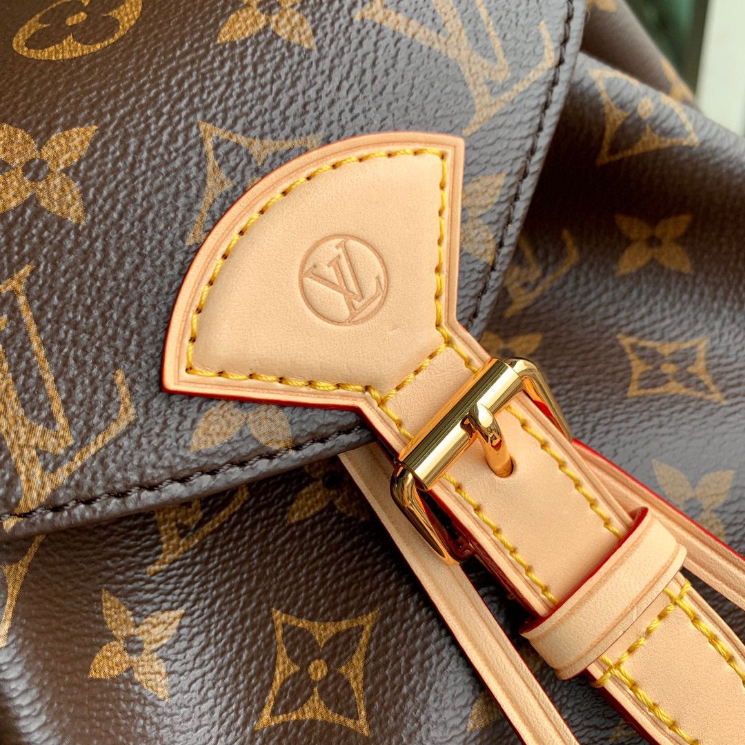 Louis Vuitton Monogram Montsouris Backpack - Classic Brown Canvas Handbag