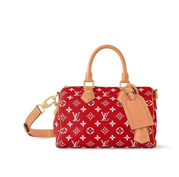 Louis Vuitton Speedy P9 Bandoulière 25 Monogram Red