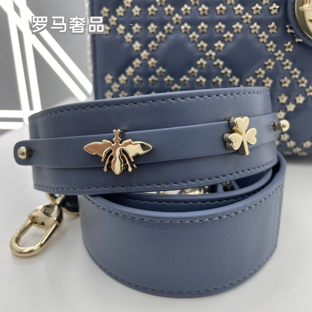 Lady Dior My ABCDior Bag White Cannage Lambskin with Gold-Finish Charms